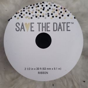 Save the Date Navy Ribbon